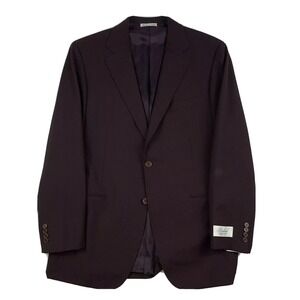Belvest Burgundy Woven Super 100s Wool Mens Blazer Size 40R NWT
